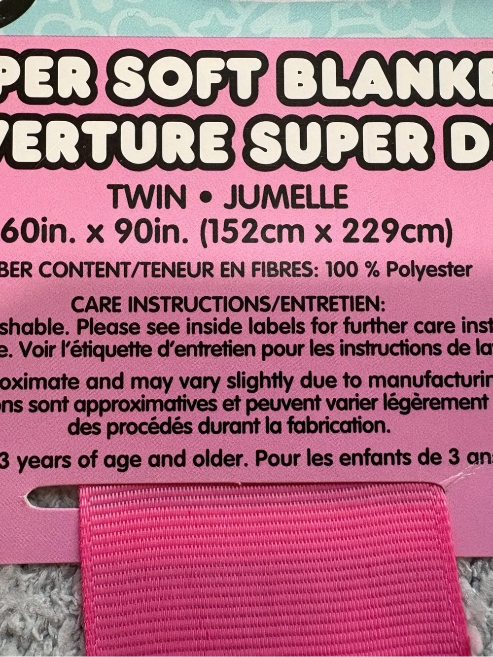 NEW Hello Kitty Twin Super Soft Blanket - Gray w/White Dots/Hello Kitty Faces